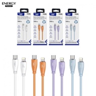 Transparent TPE Charging Cable + Round Braided Nylon Fast PD30W (C to 8Pin) energy Brand