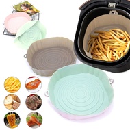 Silicone Air Fryers Oven Baking Tray Pizza Fried Chicken Airfryer Silicone Basket Reusable Airfryer Pan Liner Accessories-Giers