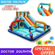 Inflatable outdoor castle, slide, children's water slide, giant slide, outdoor inflatable pool, swim