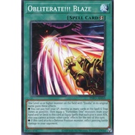 Yugioh Card -OINFO-AE055 -Obliterate Blaze Blaze