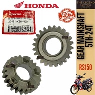 HONDA RS150 MAIN SHAFT 5TH GEAR 24T 0 23491-K56-N00 GEARBOX GEAR BOX 5TH GIGI GEAR RS150R RS 150 RS-