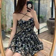 SONDR Dress for Women Korean Style Fashion Womens Dress Floral Dress Slimming Vintage Sweet Skirt Wo
