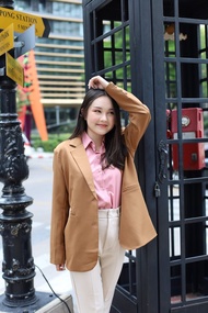 優雅西裝外套 長袖 正裝休閒裝 兩排鈕扣