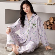 Womens pajamas spring and autumn long-sleeved home sweet style Internet celebrity hot-selling dormit