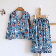 ชุดนอน Muslin Pajamas Collection Muslin Pet รุ่น happy puppy (N3331 T3331 M3331) | ชุดนอนแม่ลูก