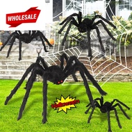 (BC) Halloween Spider Decoration - Outdoor Plush Spider Decorations - Halloween Scary Giant Spider -