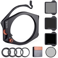 Square ND8 ND64 ND1000, 100mm Filter Holder with Round CPL Kit, Adapter Rings 67mm 72mm 77mm 82mm (X