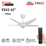FANZÓ FZ56 FZ42 5 Blades DC Motor Ceiling Fan Baby Fan 24 Speeds With Remote Control - Black / White