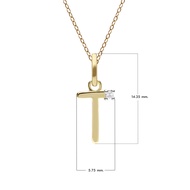 Gemondo จี้ทองคำแท้ 9 กะรัต (9K) ตัวอักษร A B C D E F H J K M N O P R S T V W Y Z ประดับเพชรแท้ : จี