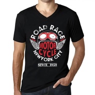 Men'S Graphic T-Shirt V Neck Motorcycle Road Race Since 1959 65Th Birthday