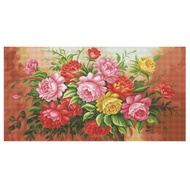 Peony Flower Cluster Cross Stitch DIY Embroidery Kit Home Fashionable Decorative Painting 11CT 9CT P