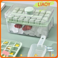 LIAOY Ice Cube Tray, Press Type With Storage Box Ice Box Tray,  ABS Ice Cube Maker Ice Bucket Ice Cream