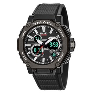 SMAEL Dual-display Alloy Quartz Digital Watch for Men Waterproof Multi-function Luminous Sports Elec