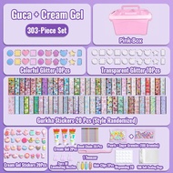 1008PCS Full Set CUCKOO Material Package Sticker Kids Keychain DIY Hand Tools Goo Card Guka Gift 咕卡 