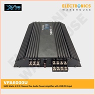 ☾ ❃ ◷ XxxV18 VFA6000U 3600 Watts 4/3/2 Channel Car Audio Power Amplifier with USB/SD Input