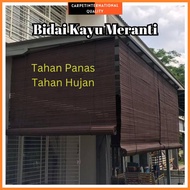 Wooden Blinds Outdoor tahan panas hujan ( Walnut ) Bidai Kayu / Meranti Wood Outdoor Blind