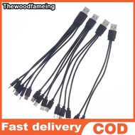 hewoodfameing 1/2Pcs 20cm USB To Type-c Splitter Adapter Cable 2/3/4/5 Port USB C Splitter Cable USB