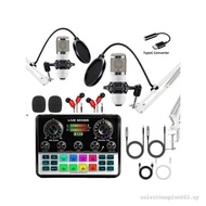 Dual Microphone BM800 Condenser Microphone Set English Mobile Phone Sound Card Equipment Live Broadc