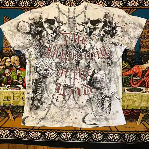 Crazy Xzavier Y2k Retro Shirt Affliction New Fashion Top Mma Elite Skulls Hip Hop Men and Women's Cl