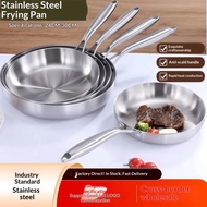 410 Stainless Steel Wok Household Wok Frying Pan Non-Stick Pan Induction Cooker Gas Stove Dedicated 