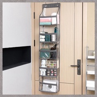 (YERF) 1 Piece 5-Shelf over the Door Hanging Pantry Organizer Room Organizer Pockets Transparent Beh