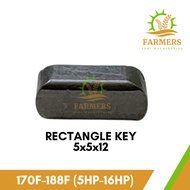 5PCS Rectangle Key (Kunya) 5x5x12 Aircooled Diesel Engine 170F 178F 186F 186FA 188F 5HP-16HP