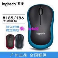 【現貨下殺】正品Logitech羅技M186 M185省電無線滑鼠藍紅灰色家用辦公滑鼠