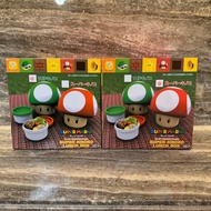 全新日版現貨 Super Mario Bros Super Kinoko 超級瑪利歐 孖寶兄弟 紅色綠色變大蘑菇 收納盒 食物盒 飯盒 午餐盒 野餐盒 家居裝飾擺設 Bandai Banpresto 