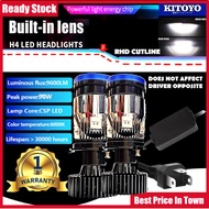 Kitoyo H4 LED RHD Car Light H4 Mini Projector Lens 90W 6000K Headlight Bulb Car LED Lampu Kereta LED