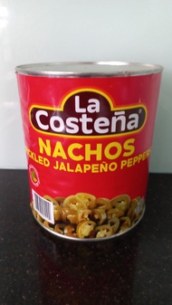 Ớt Cắt Lát Ngâm. Pickled Jalapeno Nacho Slices Lacostena 2.8kg. Best Before: 2027.