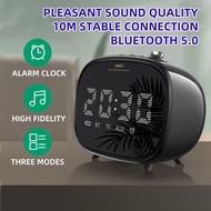 HXR Creative Cute Alarm Clock LED Digital Bluetooth Speaker Portable Mini Bluetooth Speaker Light Small Wireless Speaker