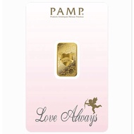 5 Gram PAMP Love Always Gold Bar 5g