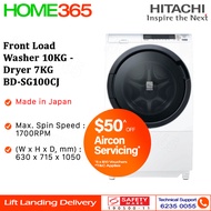 Hitachi Front Load Washer 10KG - Dryer 7KG BD-SG100CJ
