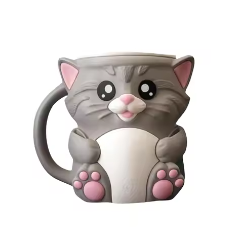 Cat Shaped Ice Pint Holder Kitten Ice Cream Pint Container Cute Animal Design Home Kitchen Dessert H