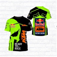 KTM T-Shirt 3D Red Bull Racing F1 Team All Over Print S-5XL Green
