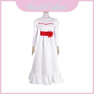 White Cosplay Annabelle Dress - Soft & Comfortable for Halloween Fun