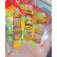 [ACC PEKANBARU] 24K CRYSTAL PLATED RING + 24K GOLD PLATED RING