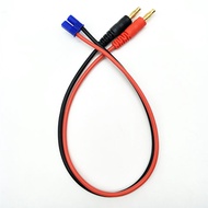 4.0mm Banana Male Plug to EC2 EC3 EC5 Male Connector Lipo Battery Balance Charging Cable 30cm Silico