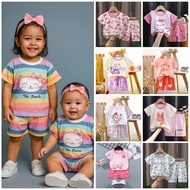 ⭐️⭐️🔥 Harga Lelong Murah Baju Baby Boy Set Short Sleeve Baju Baby Girl Tshirt Budak T-shirt Baju Bab