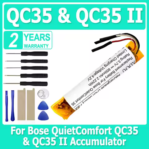 New Battery For Bose QuietComfort QC35 & QC35 II Accumulator 3.7V 600mAh Li-Polymer Replacement Batt