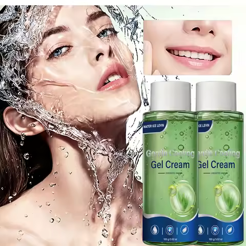 Water Ice Levin Gentle Cooling Unscented Facial Gel Cream 100g Aloe Vera Collagen Hydrating Firming 