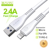BAVIN CB195 2.4A Fast Charging Data Transfer Cable for Micro /iPh /Type-C
