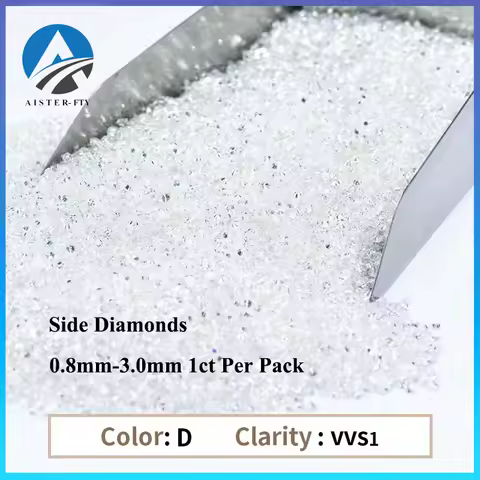 Lab Grwon Moissanite Diamond White D Color Small Sizes VVS1 Loose Stones From 0.9mm to 3.0mm Positiv