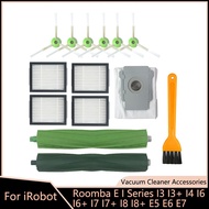 ถุงเก็บฝุ่นแปรงขัดด้านข้างสำหรับตัวกรอง Hepa Irobot อุปกรณ์ทำความสะอาดเครื่องดูดฝุ่นรูมบ้า E I Series I7 I7 + E5 E6อะไหล่เปลี่ยน E7