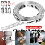 ROXUL Hose Clamps, 304 Stainless Steel Large Hose Clamp Strap,  Adjustable Pipe Ducting Hose Clamp P