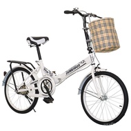 QRGH People love it20Folding Bicycle Bike Men's and Women's Adult Folding Bicycle Student Bike Facto