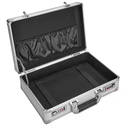 File Organizer Storage Box - 14.2 x 9.4 x 4.5 Inch Medium, Portable Locking Storage Totes with Dual 