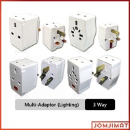 Three Way 13A UK Adapter Extension Socket Multi-Plug Adaptor Gang Socket / 3 Plug Socket / Socket Pa