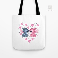 Lilo and Stitch Magic Kingdom Digital Watercolor Tote Bag Canvas