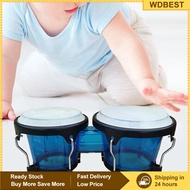 WDBEST Percussion Bongos Drum Set Educational Percussion Instruments African Hand Drum 6'' and 7 '' 